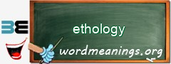 WordMeaning blackboard for ethology